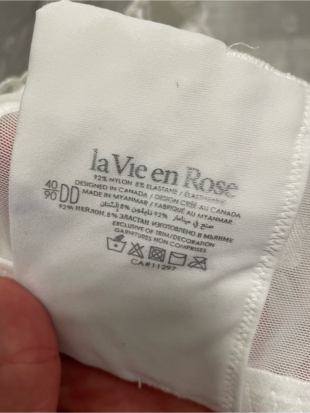 La Vie En Rose White Lace Bra - Picture 6 of 7